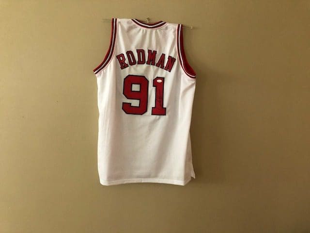 Autographed Dennis Rodman Signed Worm Chicago Bulls Jersey BAS